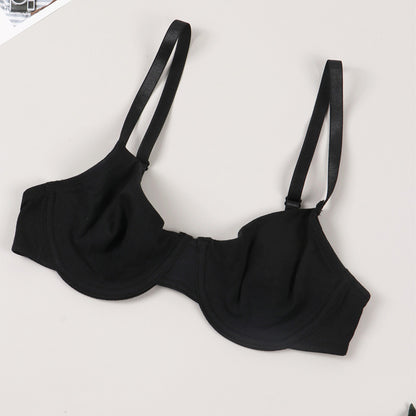 Ultra Thin French Underwear Women Big Chest Sexy Thin Comfortable Breathable Anti Sagging Breast Holding Girl Bra - myETYN