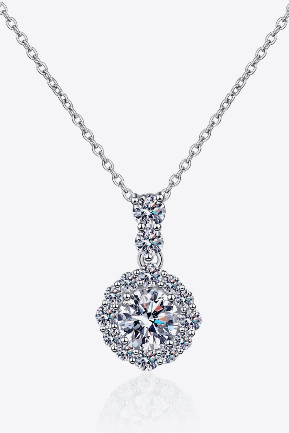 1 Carat Moissanite 925 Sterling Silver Necklace - myetyn